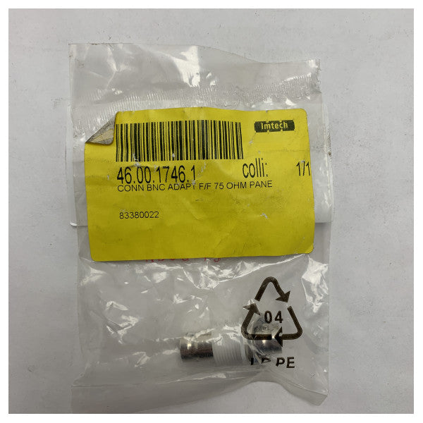 Перехідник Amphenol RF 75 Ом "вилка - вилка" для морських коаксіальних кабельних з'єднань - F/F 75