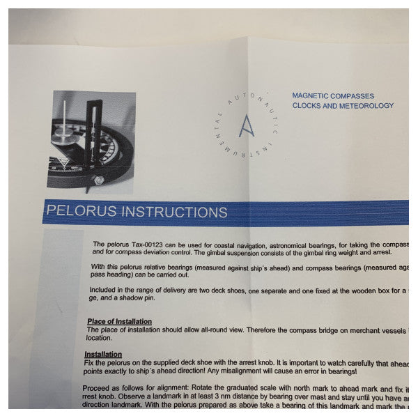 Автонаутика Професійний Пелорус в шафі - 125 мм - Чорний