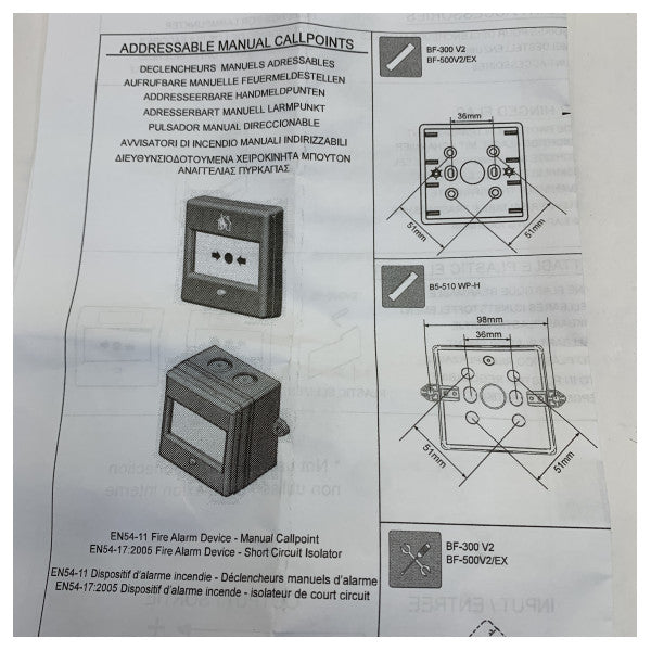 Autronica Manuel Çağrı Noktası IP52 5V 116-BF-510WP-H