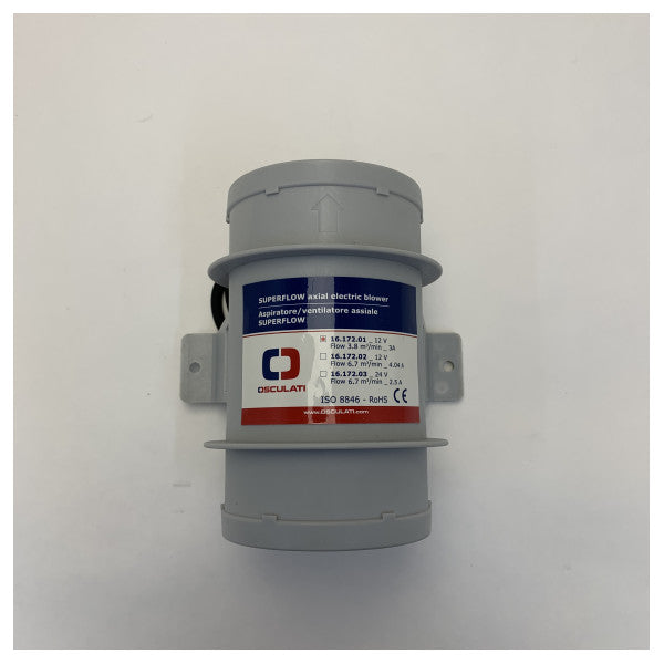 Осцулюючий вентилятор для циркуляції в машинному відділенні D79 мм - 3.8M3 12V - 1617201