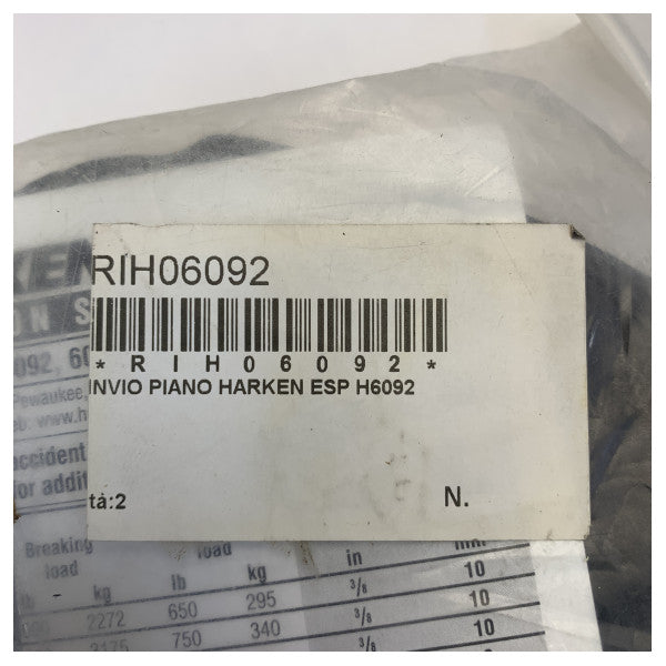 ハーケン ESP 75 mm アルミニウム ブラックコーティング フットブロック - 6092NP