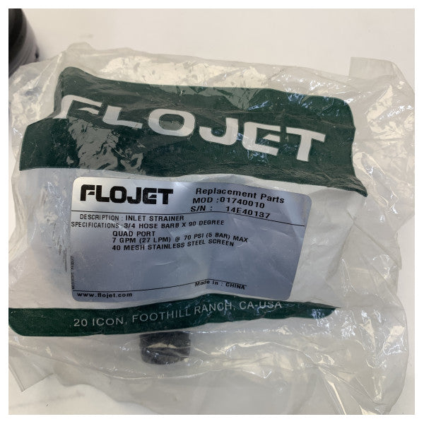 Filtre à eau douce Flojet 19 mm - 01740010
