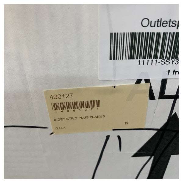 Planus Stilo Plus Marine Bidet Kort Hvid