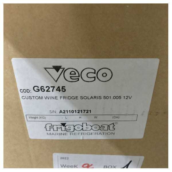 Veco stal nierdzewna wbudowana piwnica na wino na 15 butelek G62745 12V