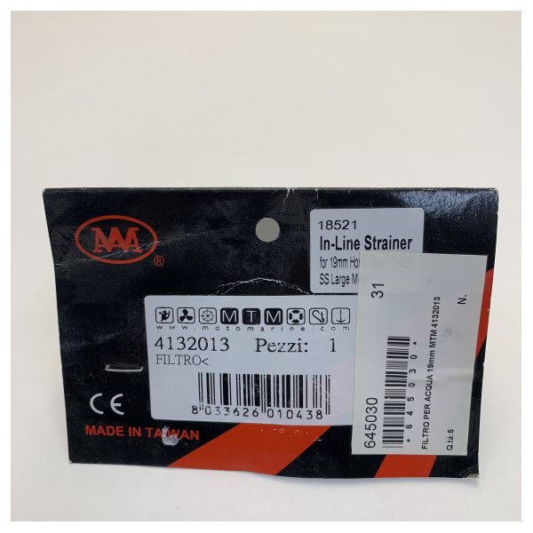 Osculati Siyah Temiz Su Filtre - Süzgeç - 19mm - 4132013