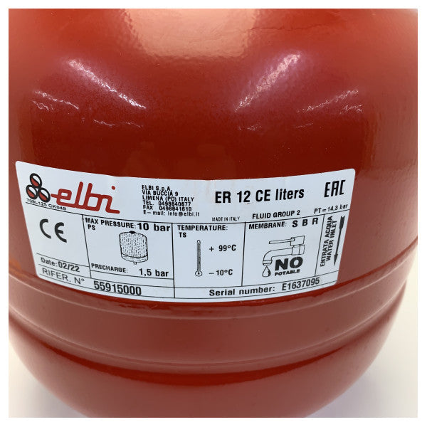 Veco 12L Κλιματιστικό Σύστημα Δεξαμενή Επέκτασης ΚΟΚΚΙΝΟ - M3603C - A102L20