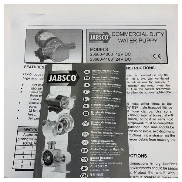 Jabsco 23680-4003 12V teška komercijalna pumpa za svježu vodu 32L/min