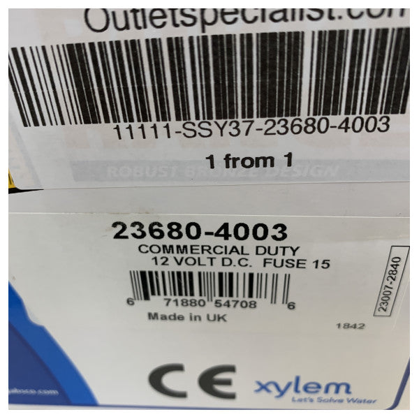 Jabsco 23680-4003 12V teška komercijalna pumpa za svježu vodu 32L/min