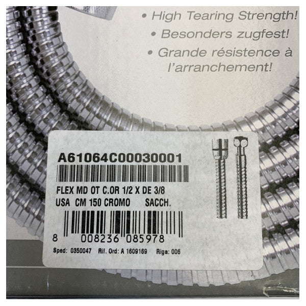 Tubo doccia flessibile in cromo Bossini 150 cm - A61064C000300