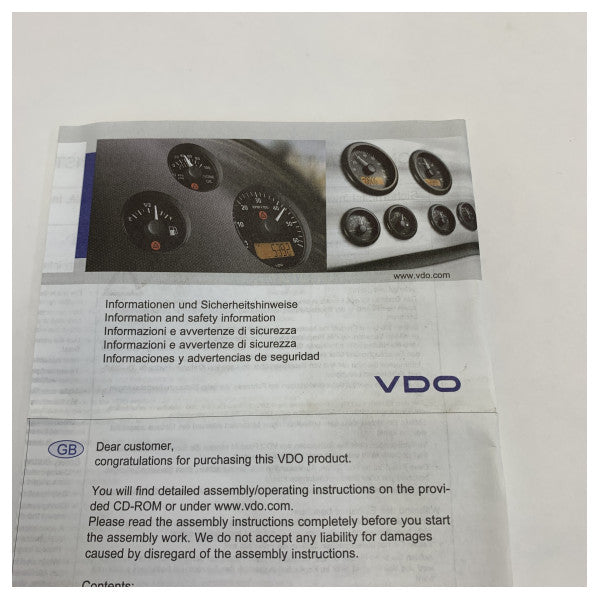 VDO A2C59514082 Veratron ViewLine горивен нивомер 3-180 Ома - 8-32V - 52mm