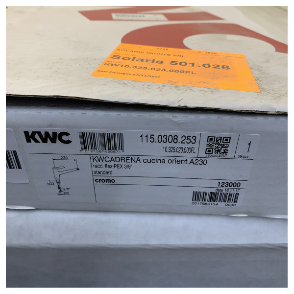 KWC Adrena Yksikahvainen Keittiöhanan Sekoitin Kromi - 10.325.023.000FL