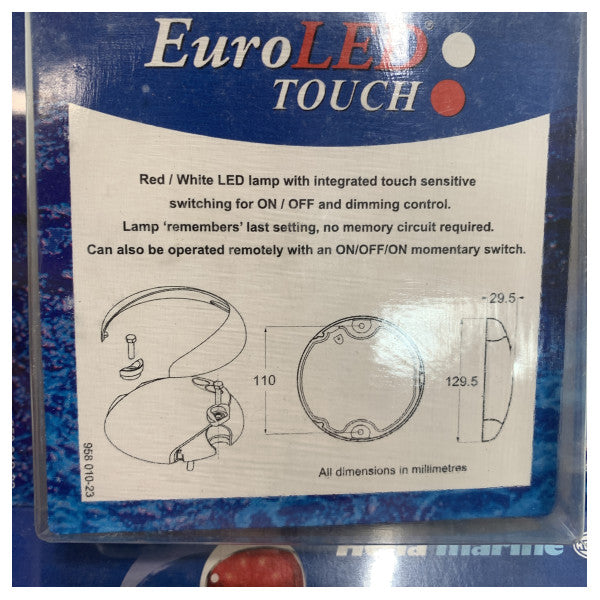 Hella Marine RED сензорен фар за осветление 12/24V бял - 2JA 959 950-121