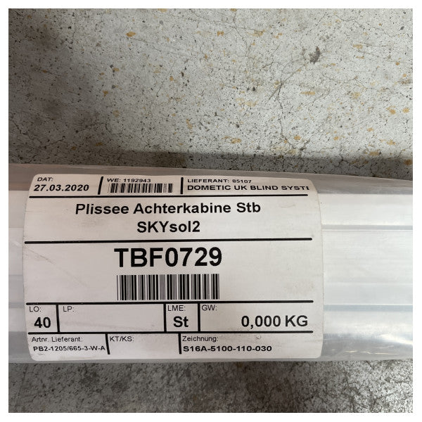 Dometic OceanAir PB2 1205 x 665 mm hvide persienner - TBF0729