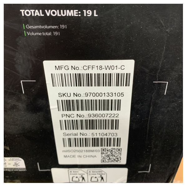 Dometic صندوق تبريد مكثف CFF-18 سعة 19 لتر 12/24/230 فولت رمادي - 9620001948