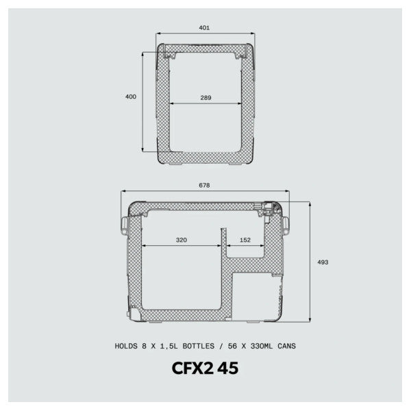 Dometic صندوق تبريد ضاغط CFX2 سعة 45 لتر أوشن 12/24/230 فولت - 97000150817