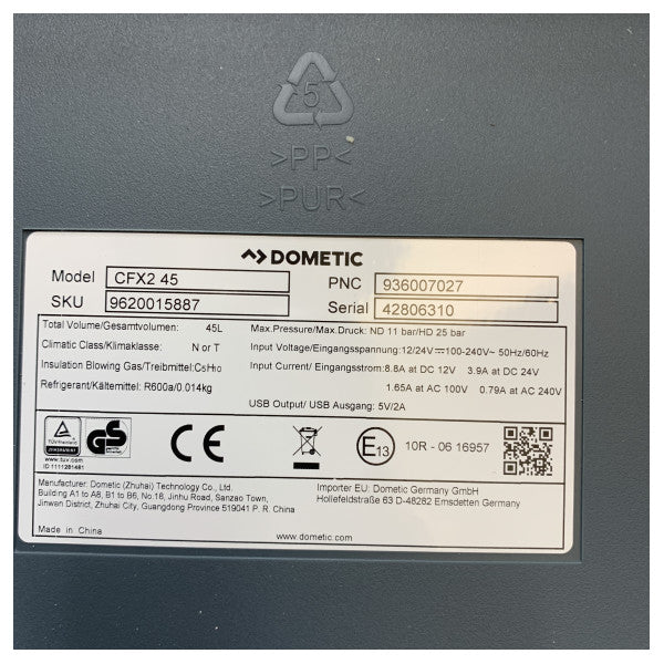 Dometic صندوق تبريد ضاغط CFX2 سعة 45 لتر أوشن 12/24/230 فولت - 97000150817