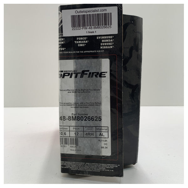 Алуминиево витло Mercury Spitfire 10.6 x 12 с 3 лопатки - 48-8M8026625