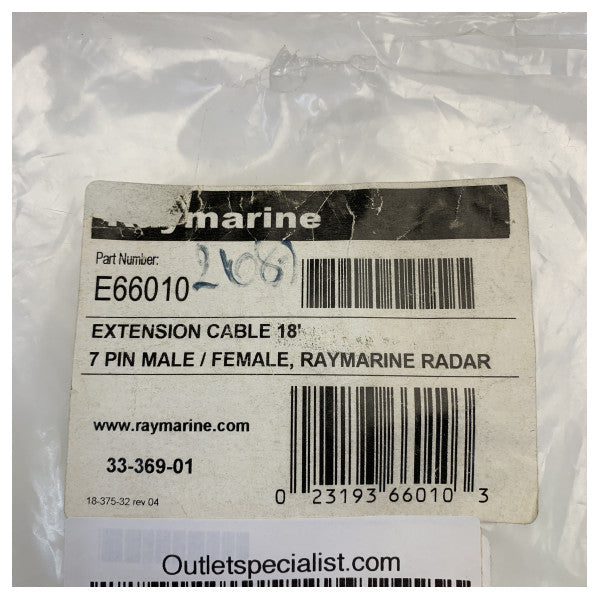 Raymarine CP Transducer Forlengelseskabel 5M - E66010