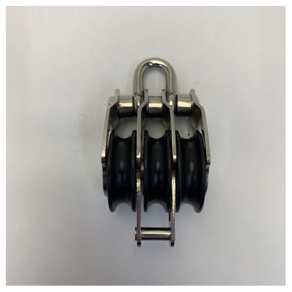 Antal Tripple 34 mm Sheave Block with Shackle and Becket - 00306