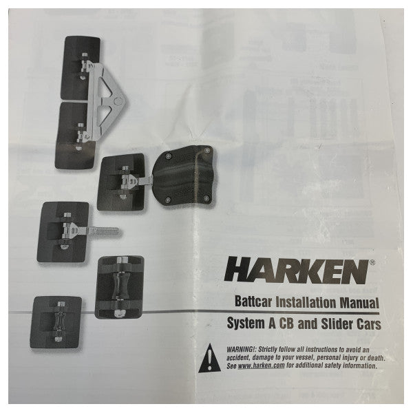 Harken 3827 22mm Slider Hodebord Bilmontering