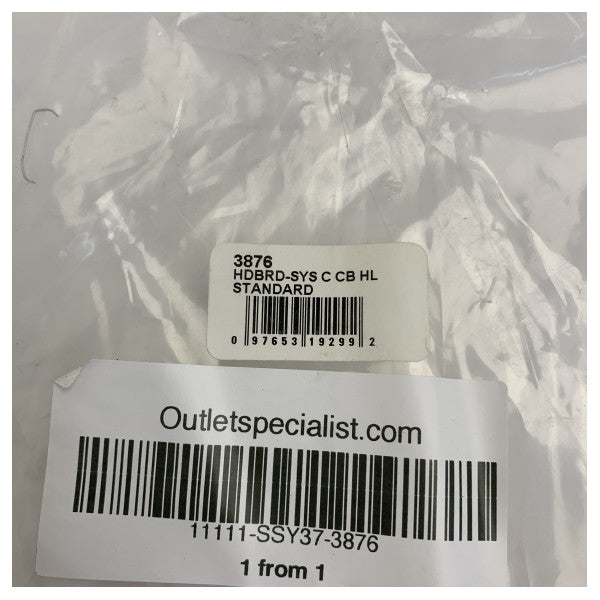 Harken 3876 Plaque de tête Web-On Standard Noir