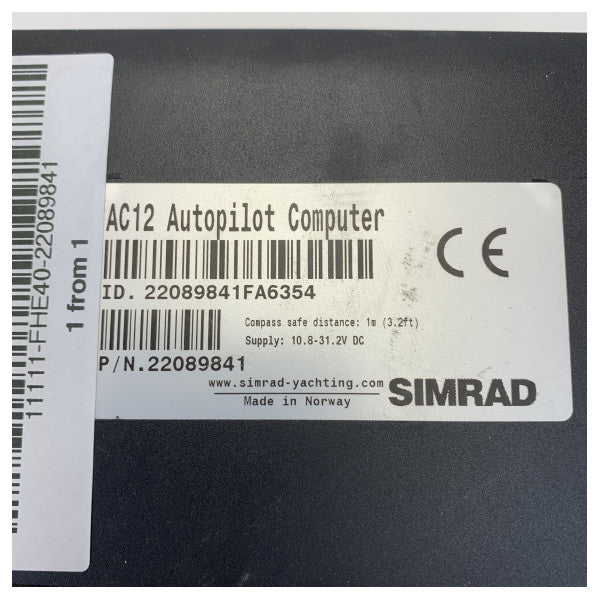 Simrad 22089841 AC12 Autopilot Kontroll dator - Processor för motor- och segelbåt