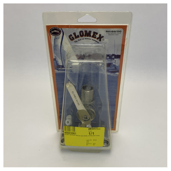 Glomex RA166/00 Yleinen antennitelakka ruostumatonta terästä 4-suuntainen