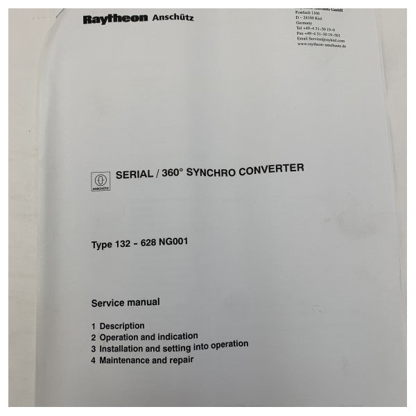 Raytheon Anschutz 132-628-NG001-E01 Senkron Dönüştürücü