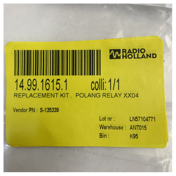 Sea Tel Replacement Kit Polang Relay XX04 S-135339