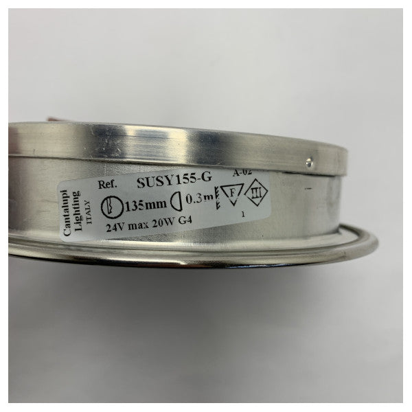 Cantalupi SUSY 155 G4 ruostumattomasta teräksestä valmistettu alasvalo spot 12/24V