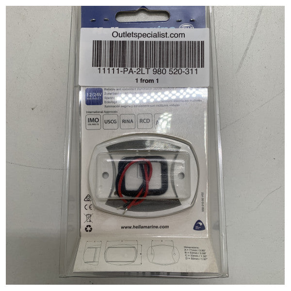 Hella NaviLED 2nm スターボードナビゲーションライト グリーン 12V - 2LT 980 520-311