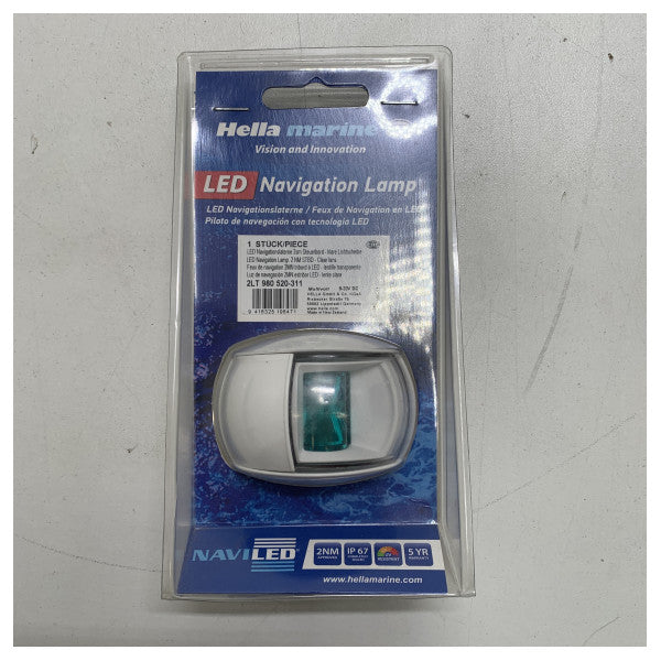 Hella NaviLED 2nm スターボードナビゲーションライト グリーン 12V - 2LT 980 520-311