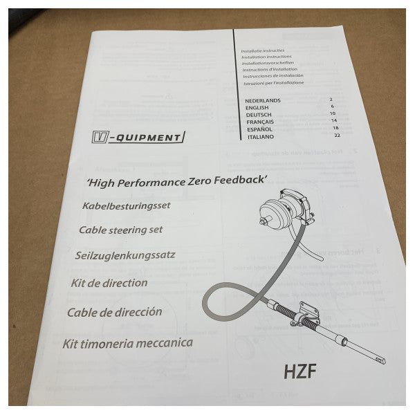 Vetus HZFKIT13 Mechanical Steering System Kit 13 Ft - 4M