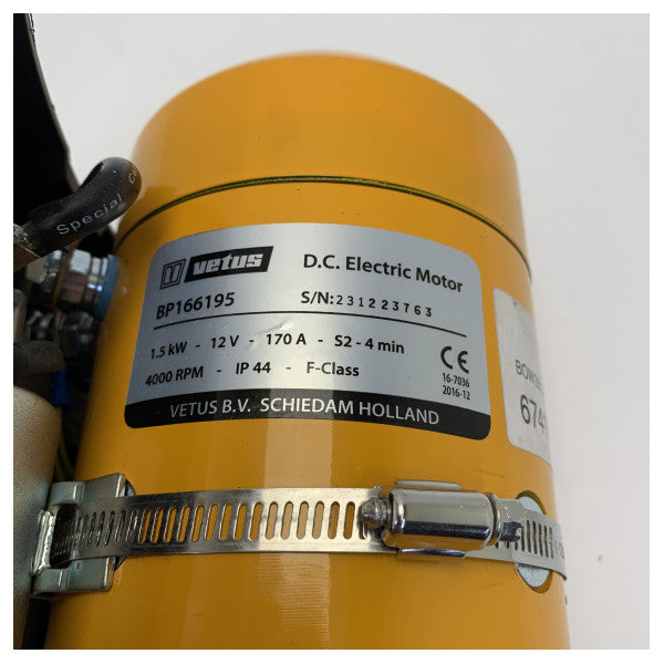 Vetus BOW3512E Bowthruster 35 KGF 12V 150 mm