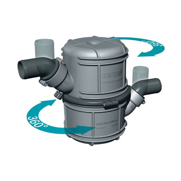 Vetus NLP60 Waterlock / Avgassilencer 60 mm Grå