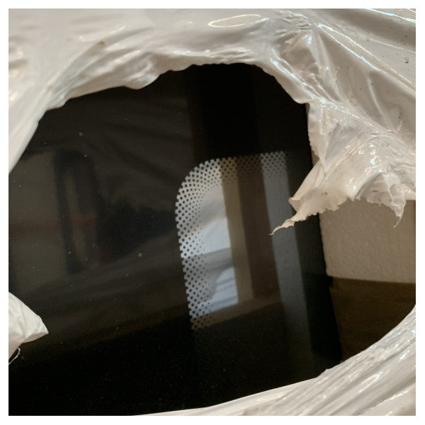 Черно стъкло за разделяне на стаи от твърдо стъкло 178 x 134 cm