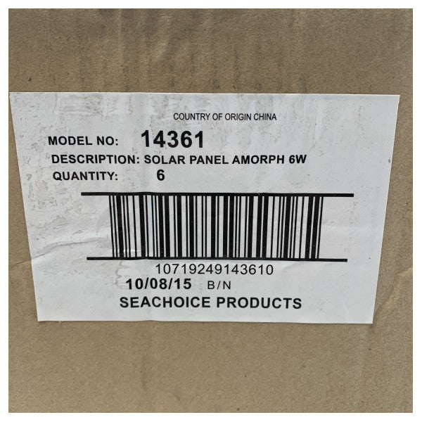 Seachoice アモルファス太陽電池パネル 318 x 318 x 25 mm - 14361