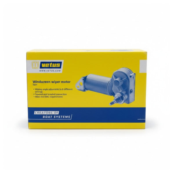 Vetus RW08A Vindrutetorkarmotor 12V 1 tum axel 2-hastigheter
