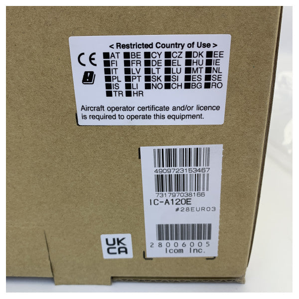 Icom IC-A120E VHF въздушен трансивер - морско радио