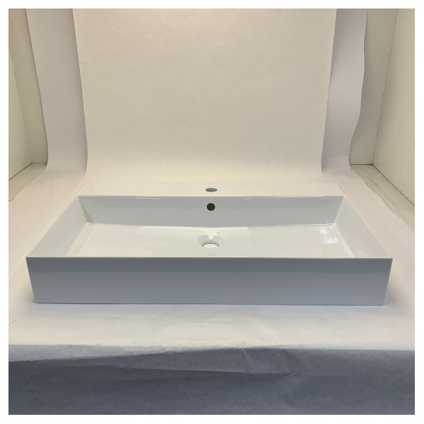 Azzure HOL80MB1-T Елегантен квадратен умивалник 80 x 46 с преливник