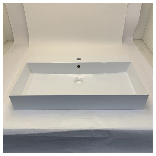 Azzure HOL80MB1-T Елегантен квадратен умивалник 80 x 46 с преливник