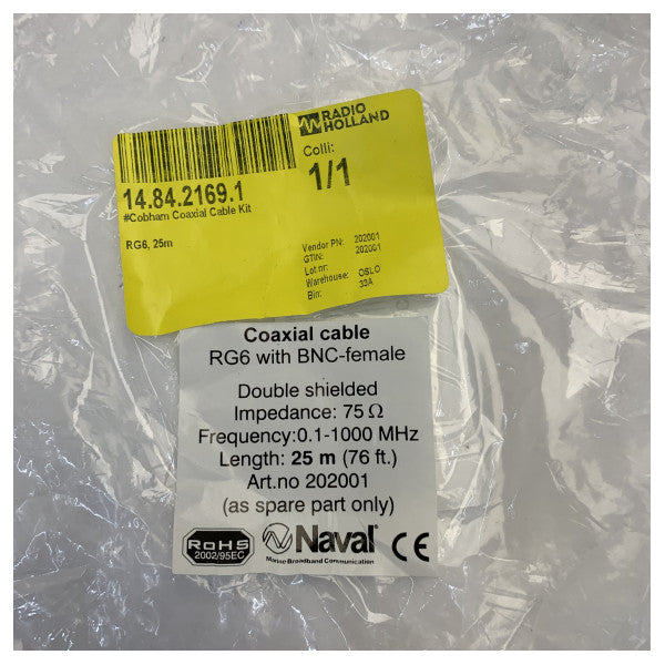 Морський антенний кабель Naval Cobham 202001 з роз'ємом PL-259