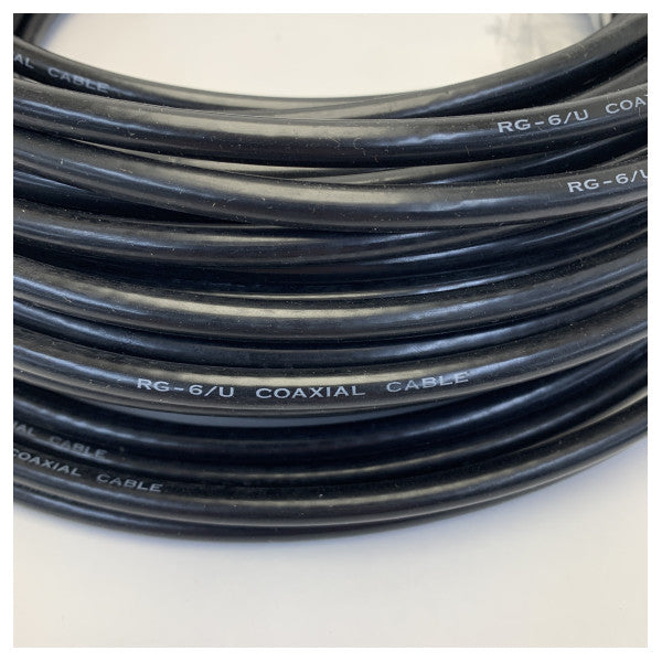 Naval 202002 RG6 koaksialkabel med F-kontaktsett 50M