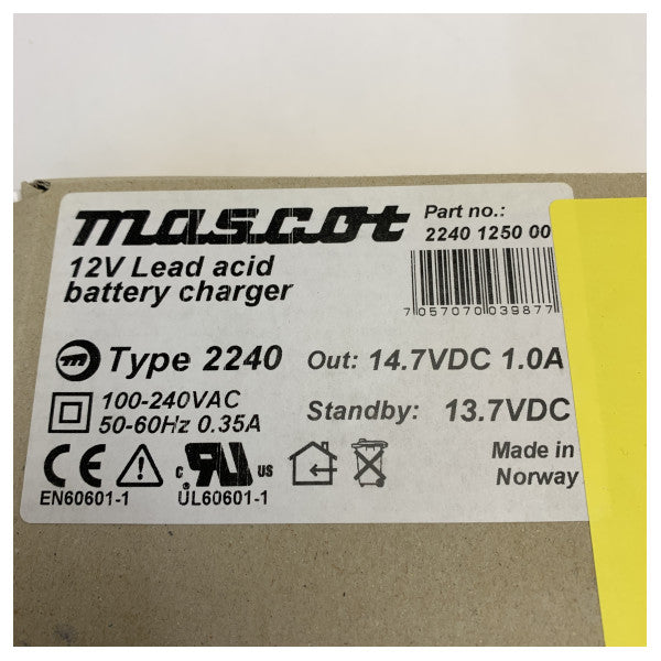 Mascot 2240 Batterioplader 12V - 1.25A Batterioplader - 2240 1250 00