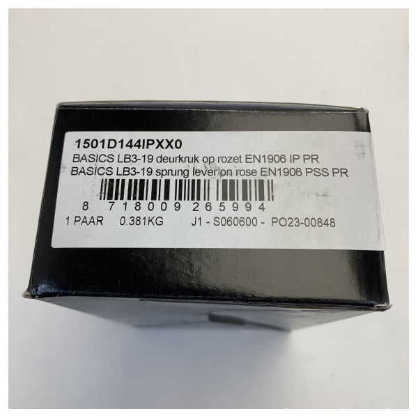 Manija de puerta Formani BASICS LB3-19 Negro mate con roseta