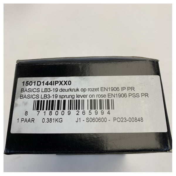 Manija de puerta Formani BASICS LB3-19-1 de acero inoxidable con roseta