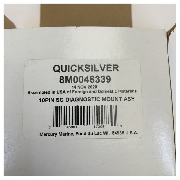 Assemblaggio del tappo del port diagnostico Mercury 8M0046339 Bianco