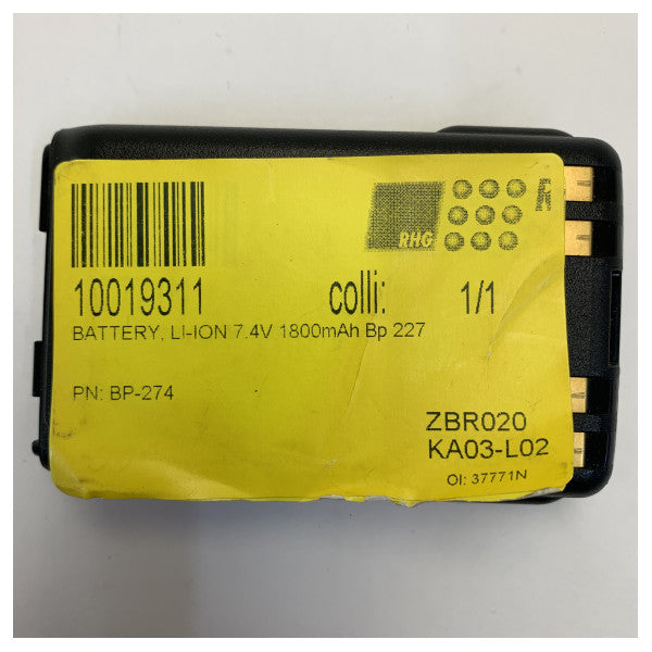 Icom BP-274 Li-Ion Battery for IC-M88 Marine VHF Portofoon