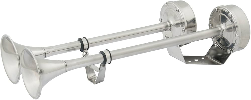 Tromba elettrica Marinco doppia 12V in acciaio inox - 10029XLP