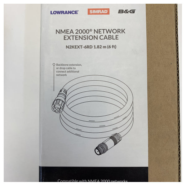 Simrad N2KEXT-6RD-6FT NMEA 2000 Mikro Verlängerungskabel 1.8M